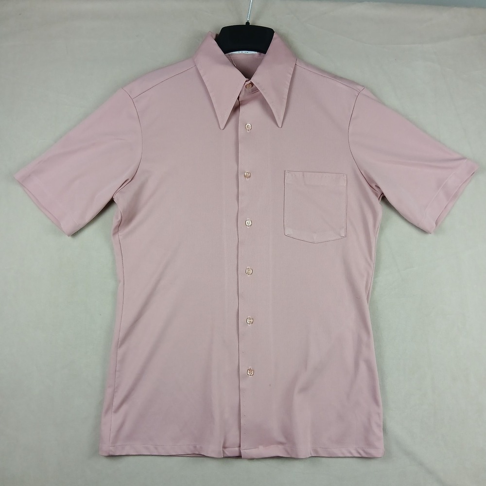 Vintage McGregor 15-15.5 M Mens Shirt Butterfly Dagger 70s 20x27 **Fits A Small